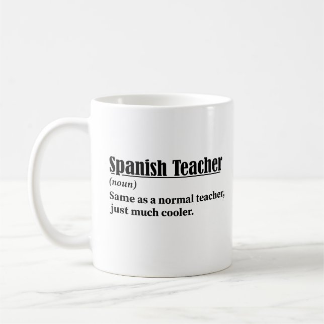 Spanish Teacher Funny Definition Coffee Mug (Left)