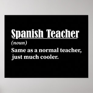 Spanish Teacher Funny Definition Poster