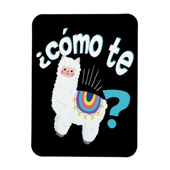 Spanish Teacher Funny Llama Lover Alpaca Cute Gift Magnet (Vertical)