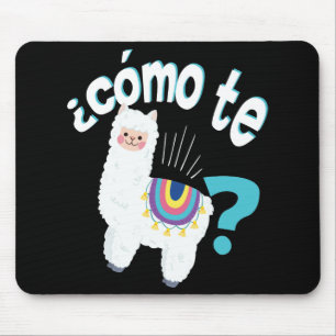 Spanish Teacher Funny Llama Lover Alpaca Cute Gift Mouse Mat