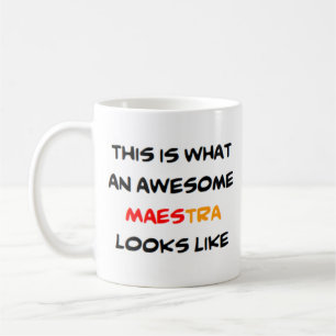 spanish teacher maestra, awesome coffee mug