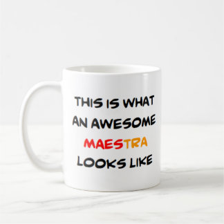 spanish teacher maestra, awesome coffee mug