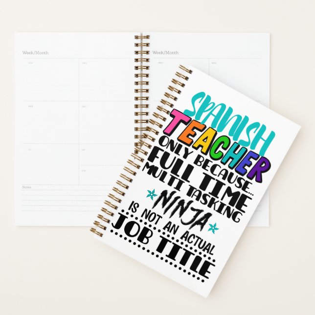 Spanish Teacher Only Because Full Time Multi Task Planner (Display)