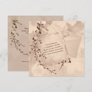 Spanish Text Wedding Vow Renewal invite