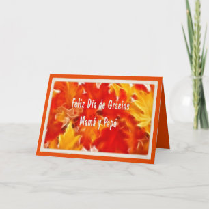 Spanish Thanksgiving Card For Mum And Dad