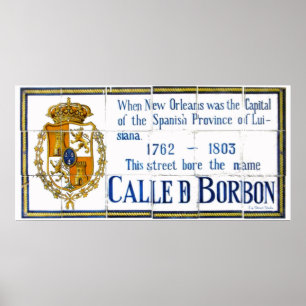 Spanish Tile Bourbon St. Poster
