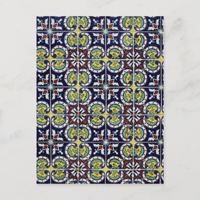 Spanish Tile in Mexico Postcard (Front)