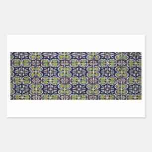 Spanish Tile in Mexico Rectangular Sticker