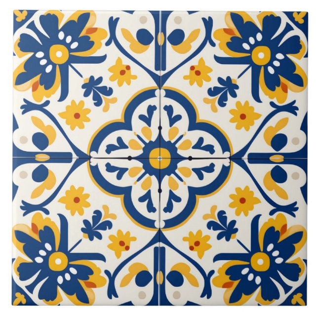 Spanish Tile Mediterranean Ceramic Tile (Front)