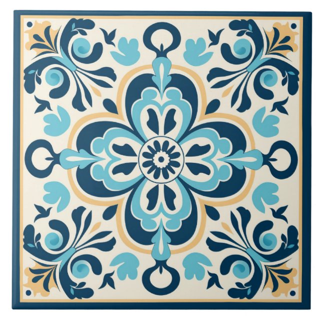 Spanish Tile Mediterranean Ceramic Tile (Front)