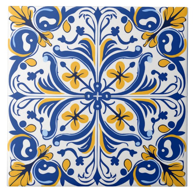 Spanish Tile Mediterranean Ceramic Tile (Front)