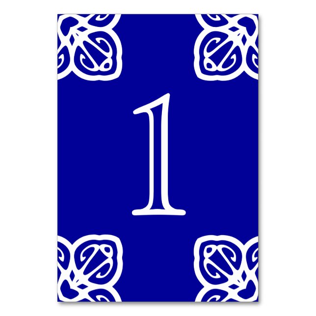 Spanish Tile Table Numbers (Front)