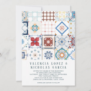 Spanish Tile Wedding Invitation