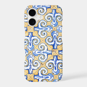 Spanish Tiles - Azulejo Blue, Yellow and White