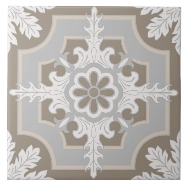 Spanish Tiles Pattern Ceramic Tile  (Front)