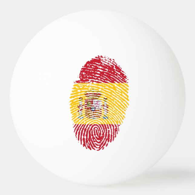 Spanish touch fingerprint flag ping pong ball (Front)