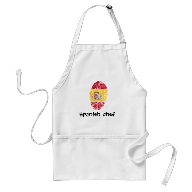 Spanish touch fingerprint flag standard apron (Front)