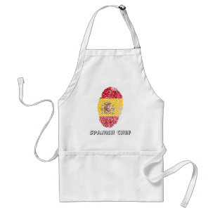Spanish touch fingerprint flag standard apron