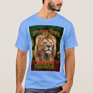 SPANISH TOWN Jamaica Rasta Lion Reggae T-Shirt