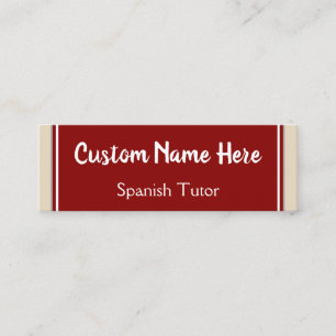 Spanish Tutor Business Card