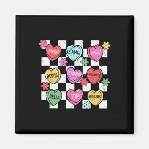 Spanish Valentine Conversation Heart Feliz San Val Magnet