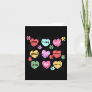 Spanish Valentine Conversation Hearts Feliz San Va Card