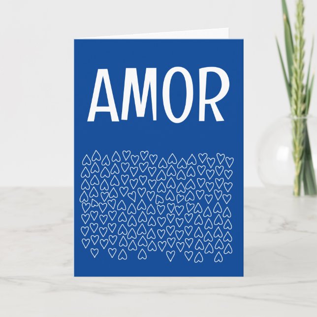 Spanish Valentine  Holiday Card (Front)