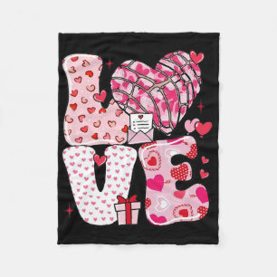 Spanish Valentines Day Concha Valentine Sweets Lov Fleece Blanket