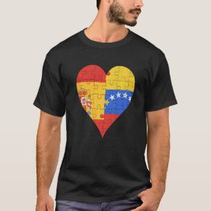 Spanish Venezuelan Flag Heart T-Shirt