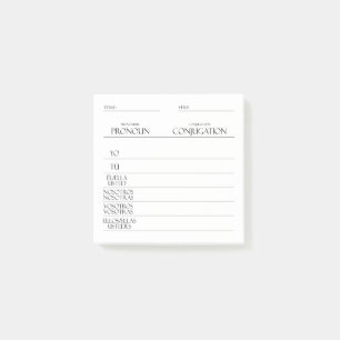 Spanish   Verbs Conjugation Practice Post-it Notes