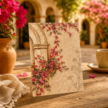 Spanish Vintage Arch Floral Garden Romance