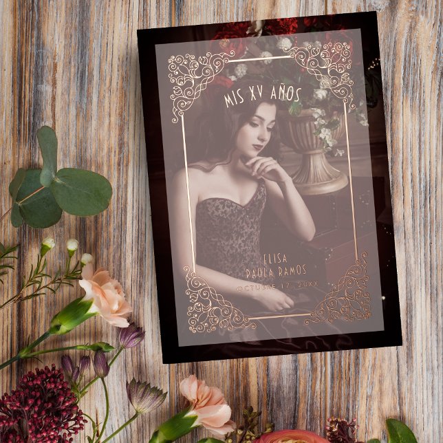 Spanish Vintage Flourish Vellum Effect Mis XV Años (Creator Uploaded)