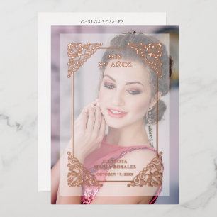 Spanish Vintage Flourish Vellum Effect Mis XV Años