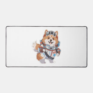 Spanish Water and wine Funny dog 1 Desk Mat