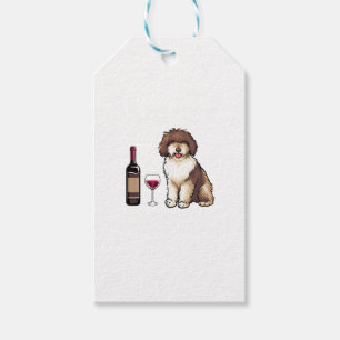 Spanish Water and wine Funny dog 1 Gift Tags