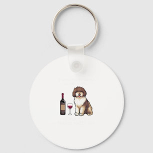 Spanish Water and wine Funny dog 1 Key Ring