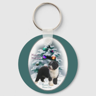 Spanish Water Dog Christmas Gifts Key Ring
