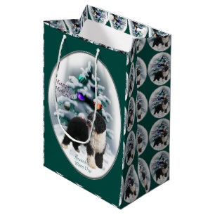 Spanish Water Dog Christmas Medium Gift Bag