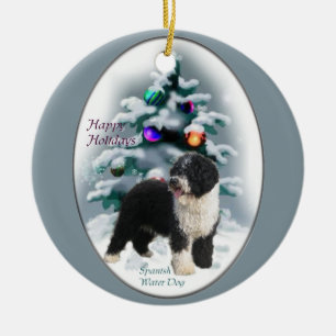 Spanish  Water Dog Christmas Tree Ornaments
