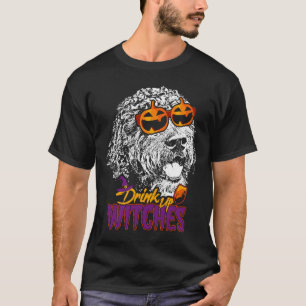 Spanish Water Dog Drink Up Witches Halloween T-Shirt