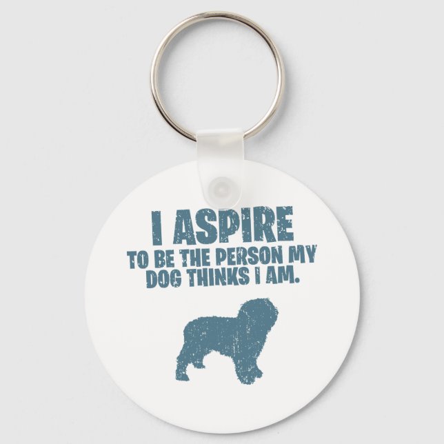 Spanish Water Dog Key Ring (Front)