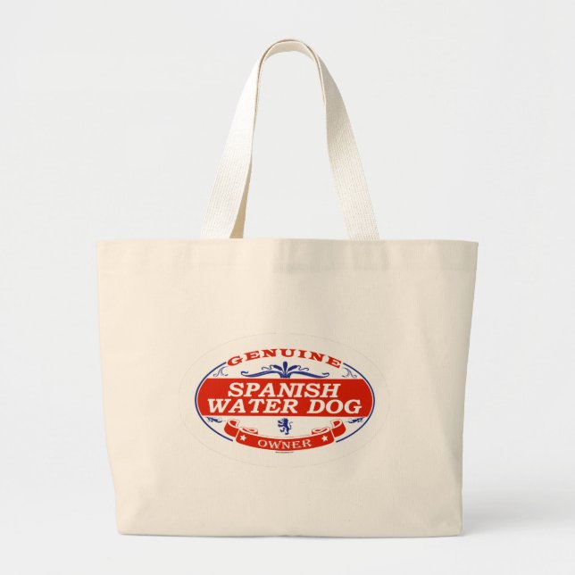 SPANISH WATER DOG_ LARGE TOTE BAG (Front)