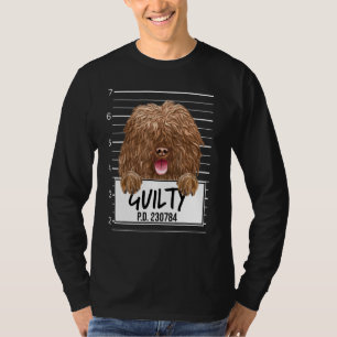 Spanish Water Dog Mugshot Guilty Dog T-Shirt