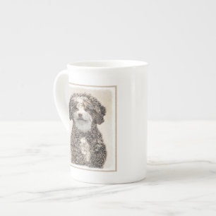 Spanish Water Dog Painting - Cute Original Dog Art Bone China Mug