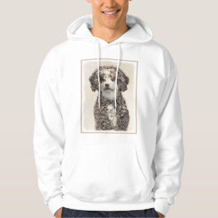 Spanish Water Dog Painting - Cute Original Dog Art Hoodie