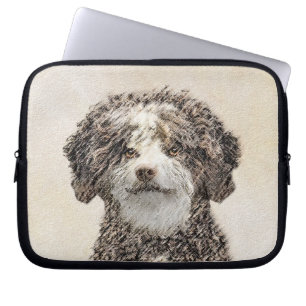 Spanish Water Dog Painting - Cute Original Dog Art Laptop Sleeve