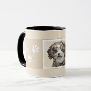 Spanish Water Dog Painting - Cute Original Dog Art Mug