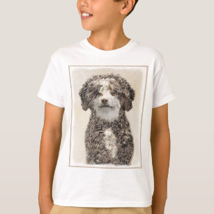 Spanish Water Dog Painting - Cute Original Dog Art T-Shirt