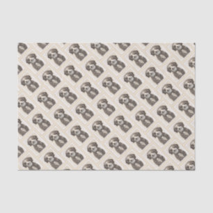 Spanish Water Dog Painting - Cute Original Dog Art Tissue Paper
