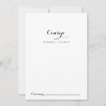 Spanish Wedding Advice Card<br><div class="desc">This Spanish wedding advice card is perfect for a modern wedding. The simple and elegant design features classic and fancy script typography in black and white. These cards are perfect for a wedding, bridal shower, baby shower, graduation party & more. Personalise the cards with the names of the bride and...</div>